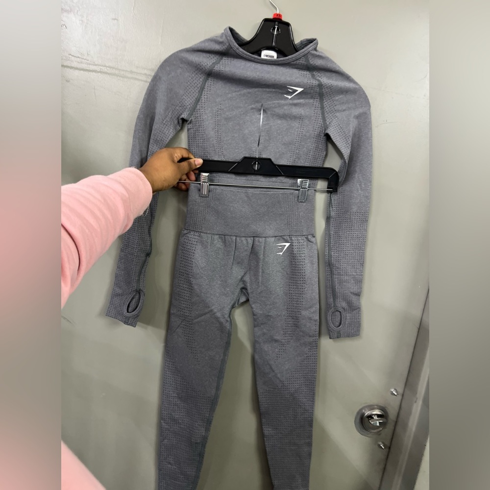 Gymshark Gray Leggings and Top Set